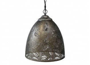 Mosazný antik kovový lustr s listy Vire - 47*59 cm/ E27/ 40W