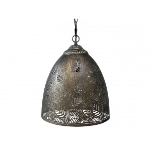 Mosazný antik kovový lustr s listy Vire - 47*59 cm/ E27/ 40W