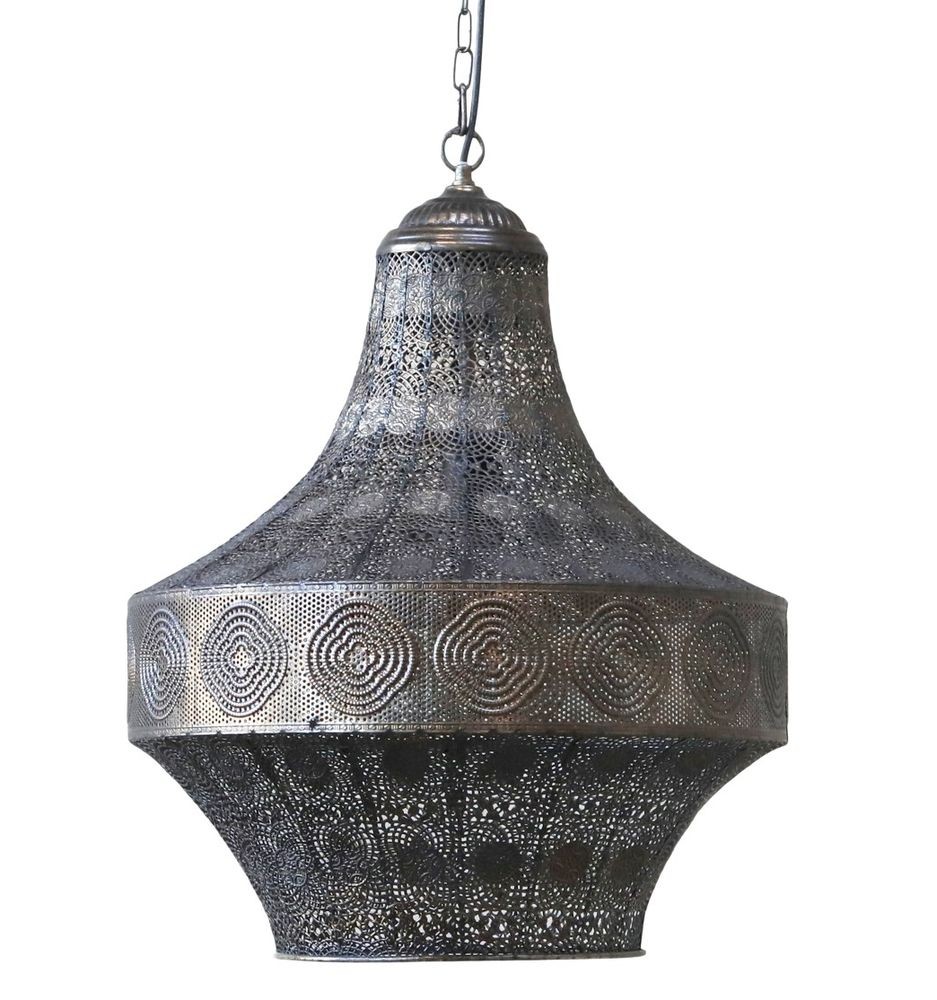 Bronzový antik kovový lustr se vzorem Vire - 47*59 cm/ E27/ 40W Chic Antique