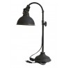 Černá antik kovová stolní lampa s patinou Factory - 53 cm / E14 Barva: černá antik s patinou a odřenímMateriál: kovKabel : 1,3m