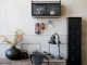 Černá antik stolní lampa s patinou Factory - 53 cm / E14