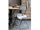 Černá antik kovová skládací židle Factory Chair - 42*53*89 cm