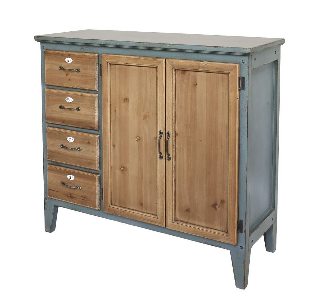 Opálová antik dřevěná komoda French antique - 90*37*80 cm