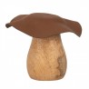 Dřevěná dekorace houba Mushroom - Ø 8*7 cm Barva: hnědáMateriál: dřevoHmotnost: 0,07 kg