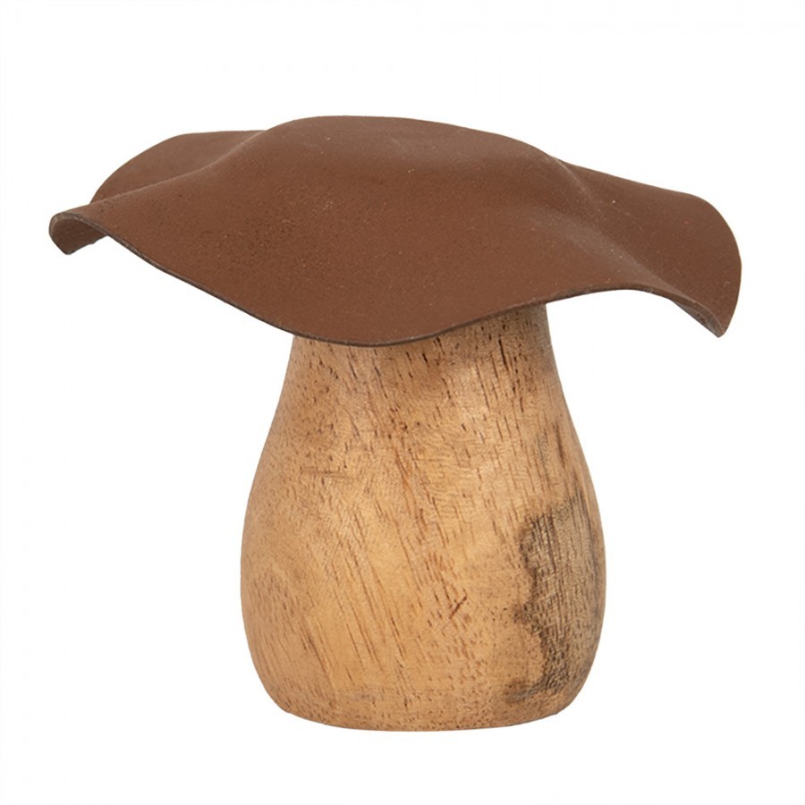 Dřevěná dekorace houba Mushroom - Ø 8*7 cm Clayre & Eef