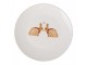 Breakfast Plate ? 20 Cm White Brown Porcelain Rabbits - 20,00 cm Clayre & Eef