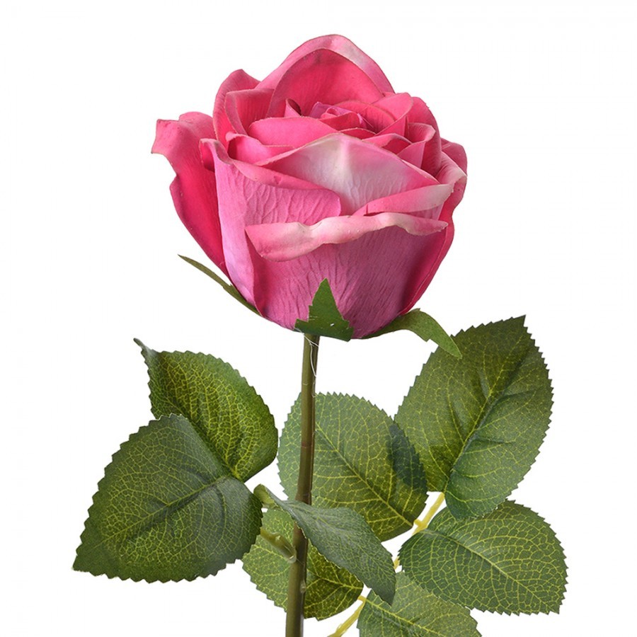 Artificial Flower Rose 44 Cm Pink Plastic - 8*8*44 cm
