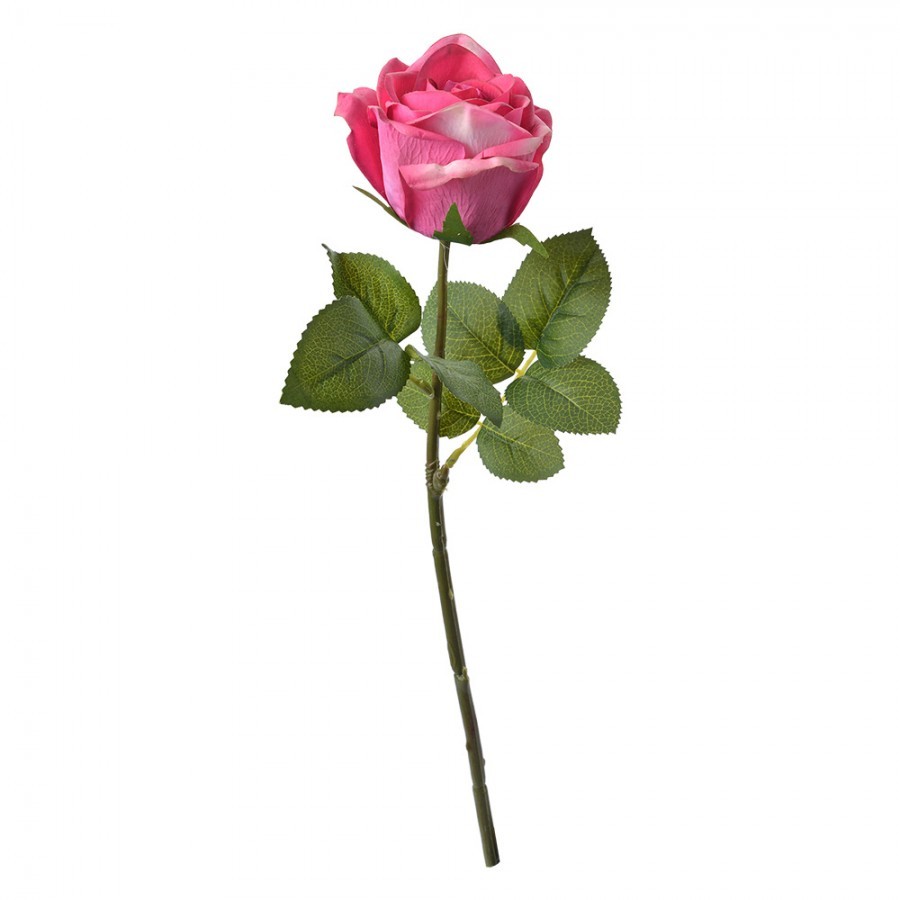 Artificial Flower Rose 44 Cm Pink Plastic - 8*8*44 cm
