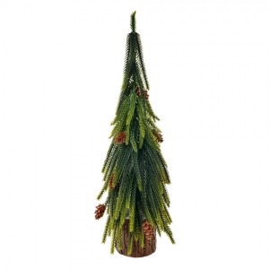 Vánoční dekorace jehličnatý stromek se šiškami - 12*12*38 cm