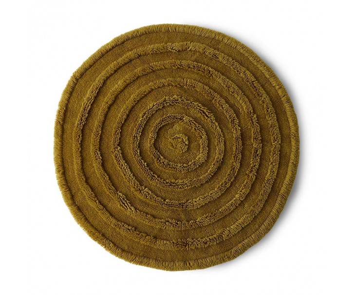 Zelený kulatý vlněný koberec Tippo - Ø 150 cm