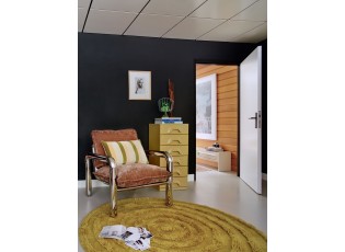 Zelený kulatý vlněný koberec Tippo - Ø 150 cm