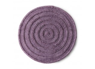 Fialový kulatý vlněný koberec Tippo - Ø 150 cm
