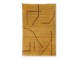 Okrový ručně tkaný bavlněný koberec se vzorem Woven - 120*180 cm