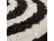 Béžovo-černá kulatá bavlněná koupelnová předložka Bath mat - Ø 120 cm