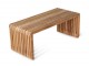 Přírodní dřevěná teaková lamelová lavice Slatted - 96*43*38 cm