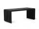 Černá dřevěná lamelová lavice Slatted - 96*43*38 cm