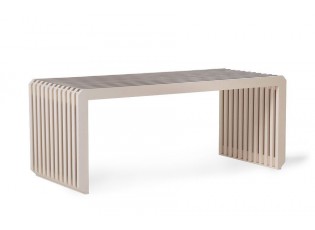 Béžová dřevěná lamelová lavice Slatted - 96*43*38 cm