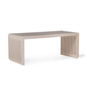 Béžová dřevěná lamelová lavice Slatted - 96*43*38 cm