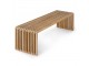 Přírodní dřevěná teaková lamelová lavice Slatted L - 160*43*45 cm