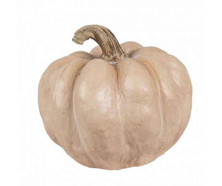 Béžová antik dekorace dýně Pumpkin Carbassa - Ø 14*12 cm 