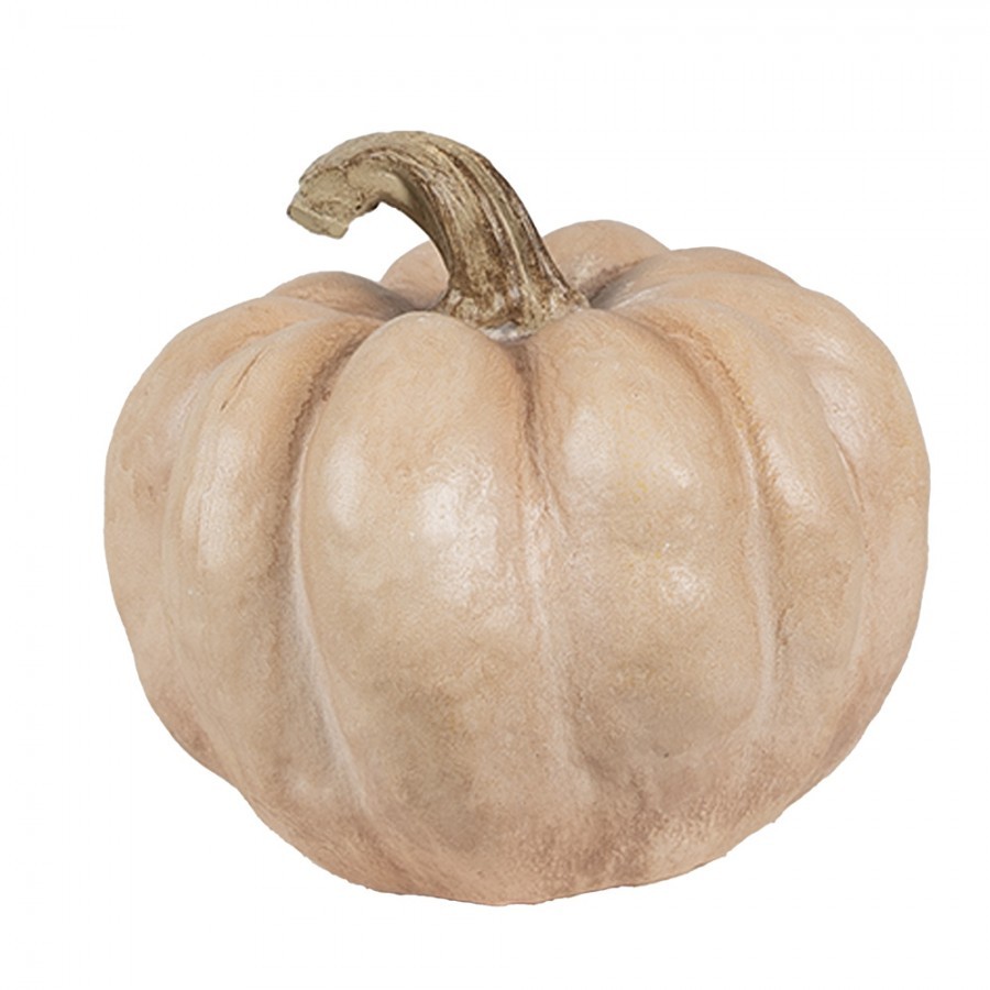 Béžová antik dekorace dýně Pumpkin Carbassa - Ø 14*12 cm 
