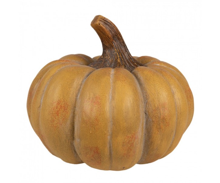 Oranžová antik dekorace dýně Pumpkin Carbassa - Ø 16*12 cm 