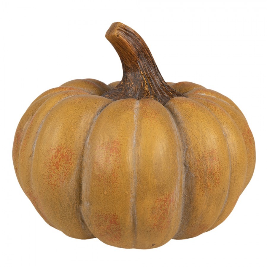 Oranžová antik dekorace dýně Pumpkin Carbassa - Ø 16*12 cm 
