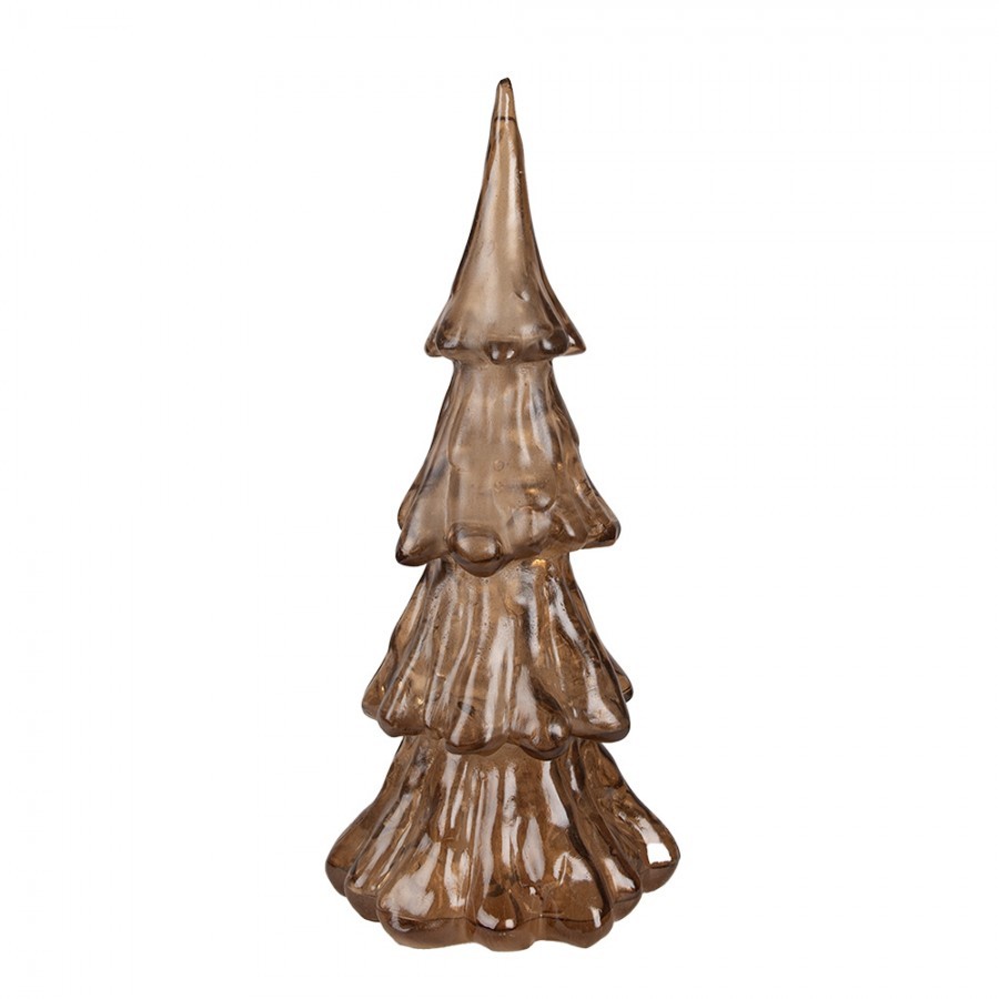 Bronzový svítící vánoční stromek Led Tree L - Ø 14*33 cm  Clayre & Eef