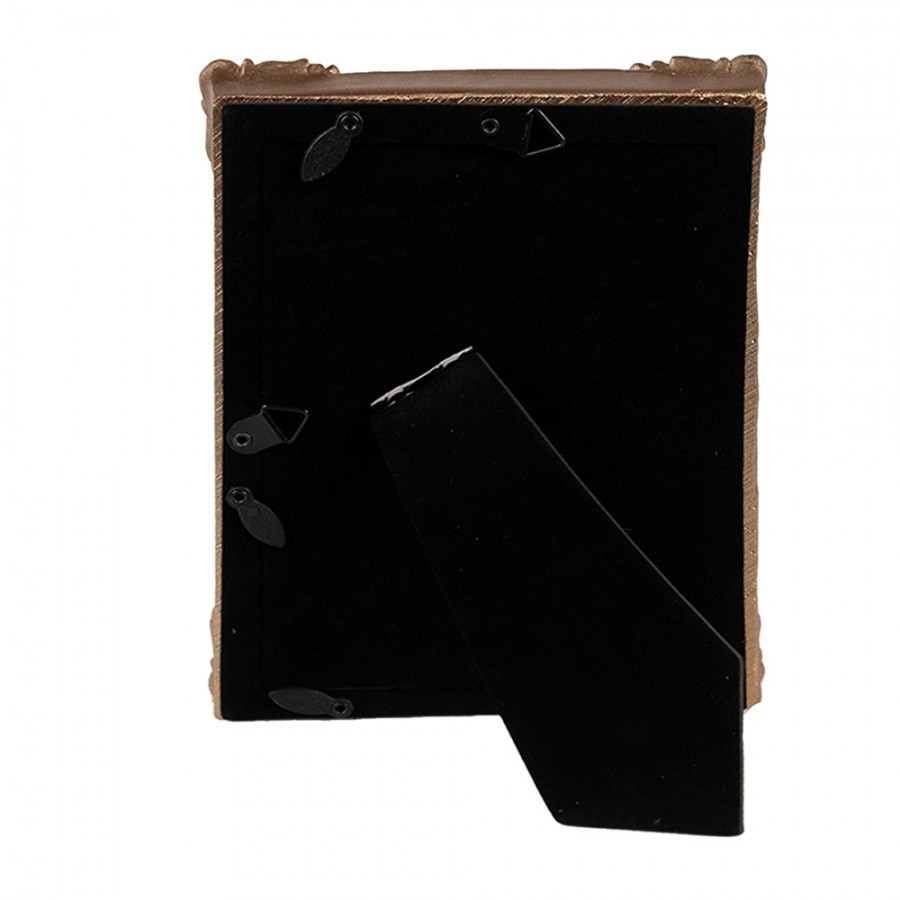Černo - zlatý fotorámeček s ornamenty - 13*2*18 cm / 10*15 cm