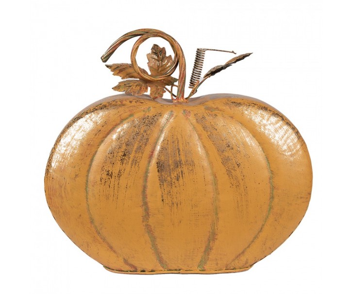 Oranžová kovová dekorace dýně Pumpkin - 34*15*32 cm