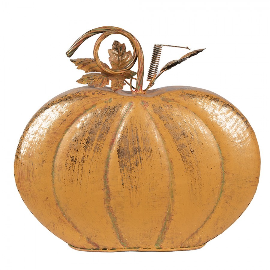 Oranžová kovová dekorace dýně Pumpkin - 34*15*32 cm