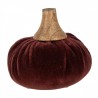 Vínová sametová dekorace dýně Pumpkin S - 9*8 cm 