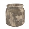 Dekorativní béžovo-šedý antik terakotový květináč Teracci M - Ø 14*13 cm
