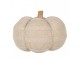 Béžová pletená dekorace dýně Pumpkin XL - Ø 20*14 cm 