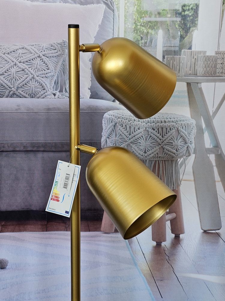 Zlatá stojací lampa více antik - 26*39*130 cm