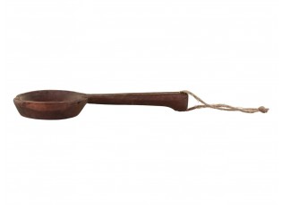 Hnědá dřevěná retro dekorační lžíce Grimaud - 30*15*3 cm