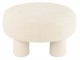 Bílá kulatá stolička Teddy Bouclé White - Ø 52*28 cm