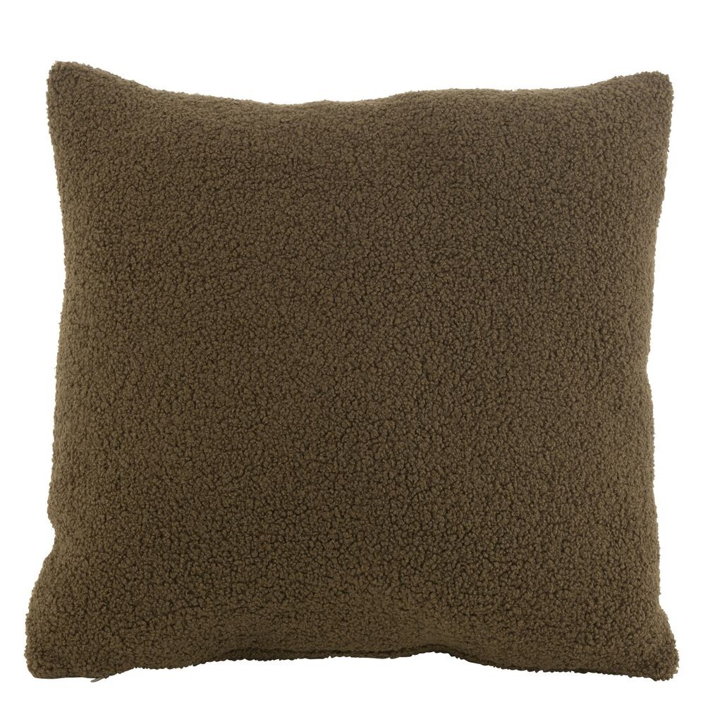 Tmavě zelený polštář Teddy Bouclé Green - 45*45 cm