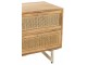 Dřevěný noční stolek z mangového dřeva s výpletem Ginna - 50*40*55 cm