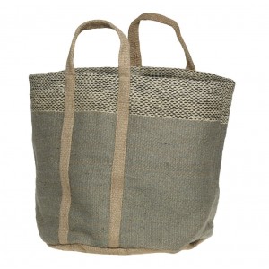 Zelená košíková jutová taška Basket Bag - 40*40*40/ 60 cm
