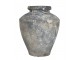 Šedá antik hliněná váza Grimaud - Ø 35*55 cm