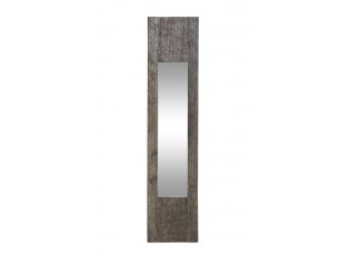 Antik nástěnné zrcadlo z recyklovaného dřeva Grimaud - 26*3*122 cm