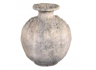 Šedo-béžová antik dekorační váza Grimaud M - Ø 32*39 cm
