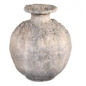 Šedo-béžová antik dekorační váza Grimaud M - Ø 32*39 cm