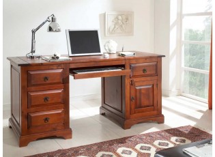 Hnědý dřevěný psací stůl Catana - 160*70*78 cm