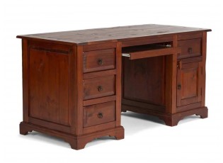 Hnědý dřevěný psací stůl Catana - 160*70*78 cm