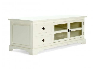 Bílý dřevěný TV stolek Catana - 160*60*57 cm
