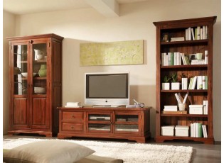Hnědý dřevěný TV stolek Catana - 160*60*57 cm
