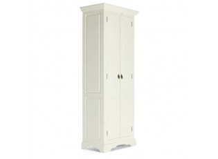 Bílá dřevěná šatní skříň Catana - 75*44*190 cm