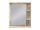 Nástěnné koupelnové dřevěné zrcadlo Alcudia - 60*15*68 cm